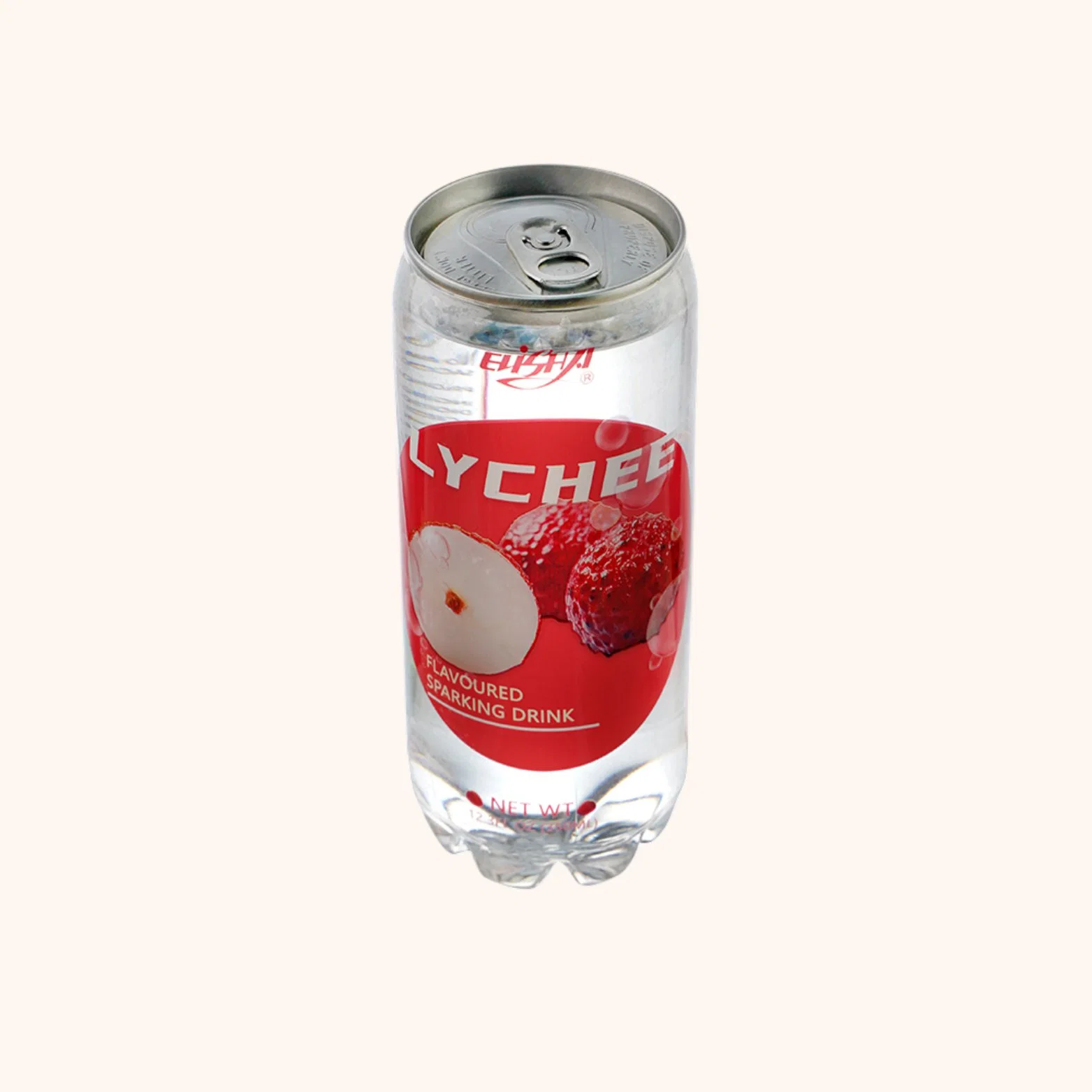 350ml Transparent Pet Carbonated Drink Soda with Lychee Flavor Soft Drink