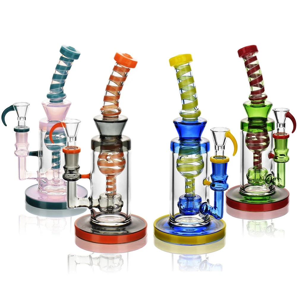 Essigo Neue Designs Großhandelspreis USA Farben Kreatives Glas Rauchen Rohr Shisha Hookah Öl DAB Rig Glas Wasserpfeife mit Farblich Passende Schüssel