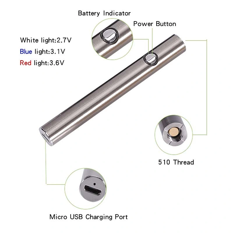 Wholesale/Supplier E Cigarette Vape Battery for 510 Cartridge 510 Thread Battery USB Recharge