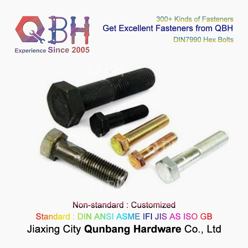 Qbh DIN 7990 Zp/Yzp/Bzp/Plain/Black/HDG/PTFE/Dacr*Met/Ge*Met/Nickle Plated Steel Structure DIN7990 Hex Bolt Construction Building Accessories