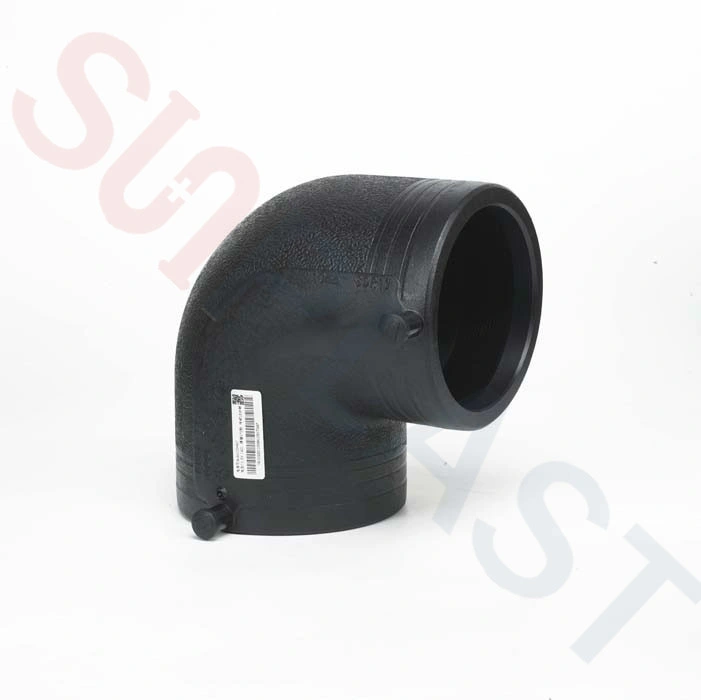 Tubo de Polietileno Empena Cotovelo do Tubo de Polietileno de HDPE cotovelo do tubo DN32~DN400mm na SDR11-Pn16