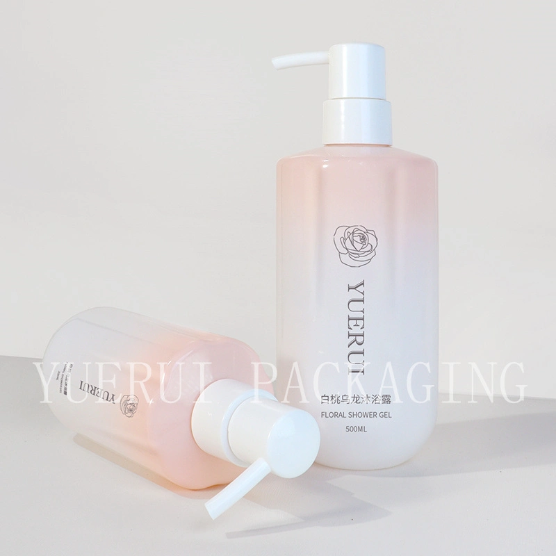 Yuerui Fancy Bottle Shampoo 300ml 500ml Pet Flower Shaped Shower Gel Body Lotion Pump Bottle Hair Conditioner Bottle