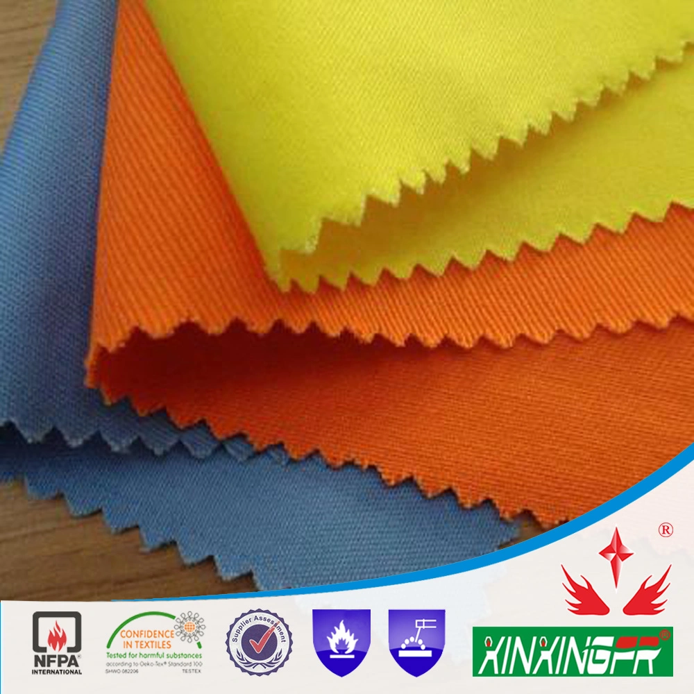 60%Cotton40%Nylon Anti-Static Waterproof Hi-Vis Yellow Twill Fr Fabric