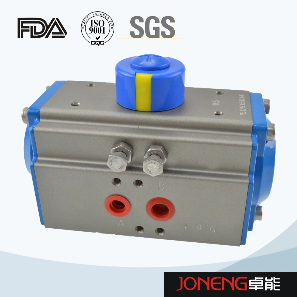 Pneumatic/Electric IP67 Aluminum Rack Pinion Single Double Acting Air Torque Spring Return Linear Rotary 90/120/180 Degree Actuator for Ball Valves (JN-BV1019)