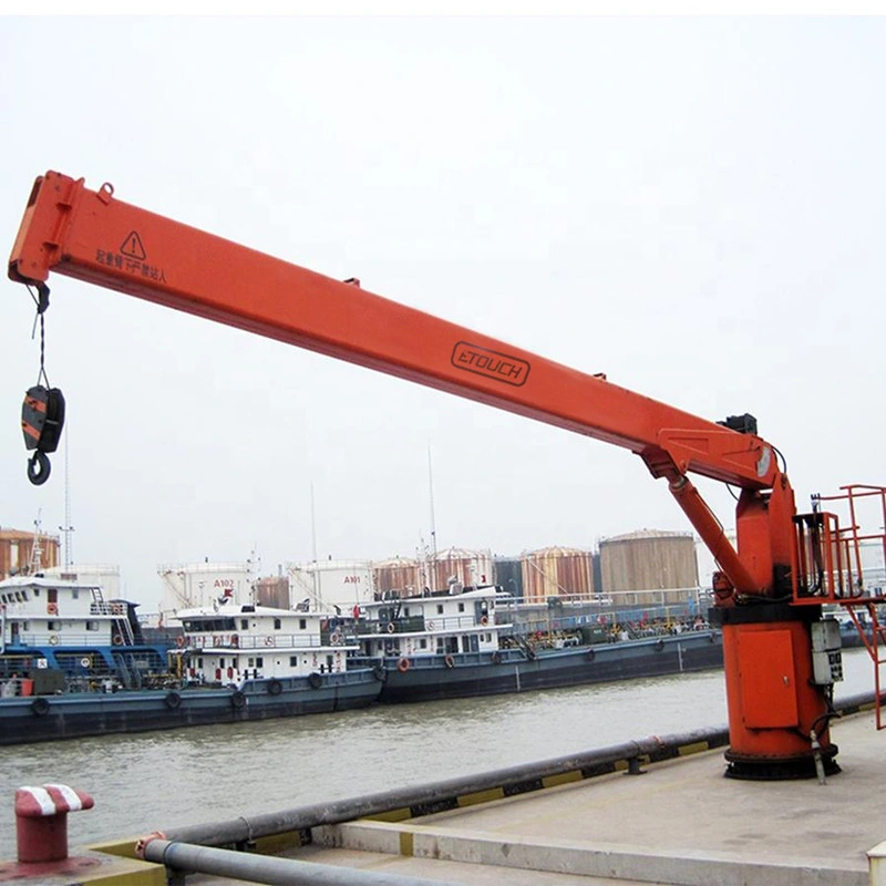 Used for Offshore Operations Machine Hydraulic Telescopic Boom Remote Operation Customization 5ton Marine Crane for Sale