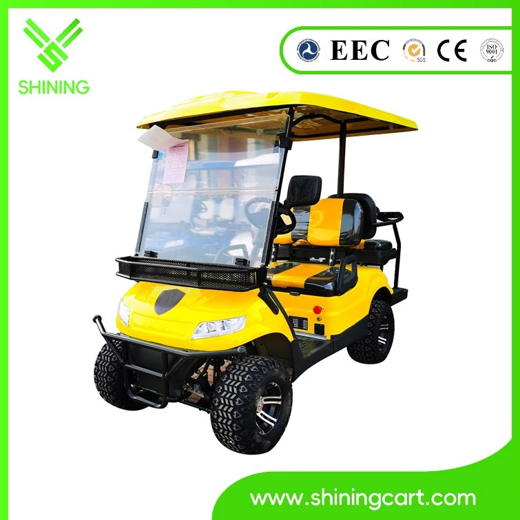 Shining Brand Green Electric Golf Cart with Four-Wheel Disc Brake