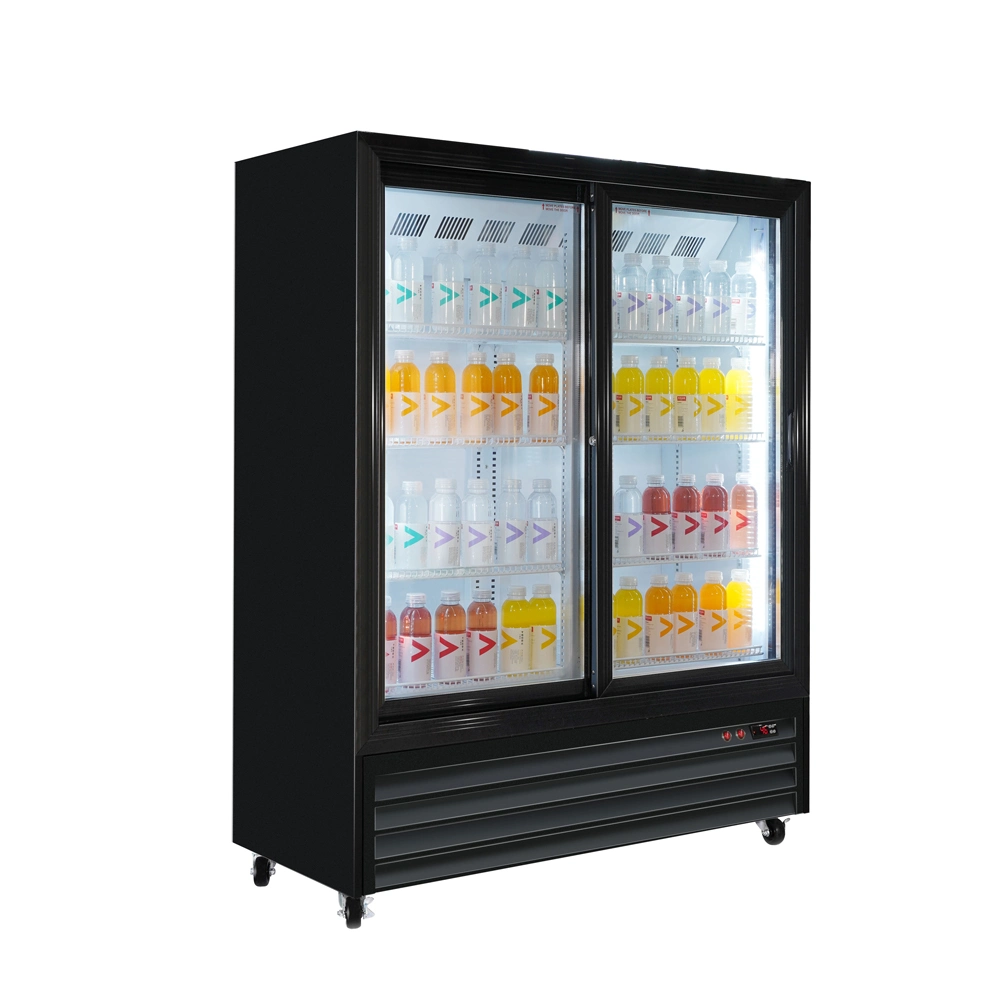 Sistema de enfriamiento dinámico Refrigerador de exhibición de 400L y 1500mm de altura, tamaño mediano, para uso en tiendas y tiendas para la venta de bebidas