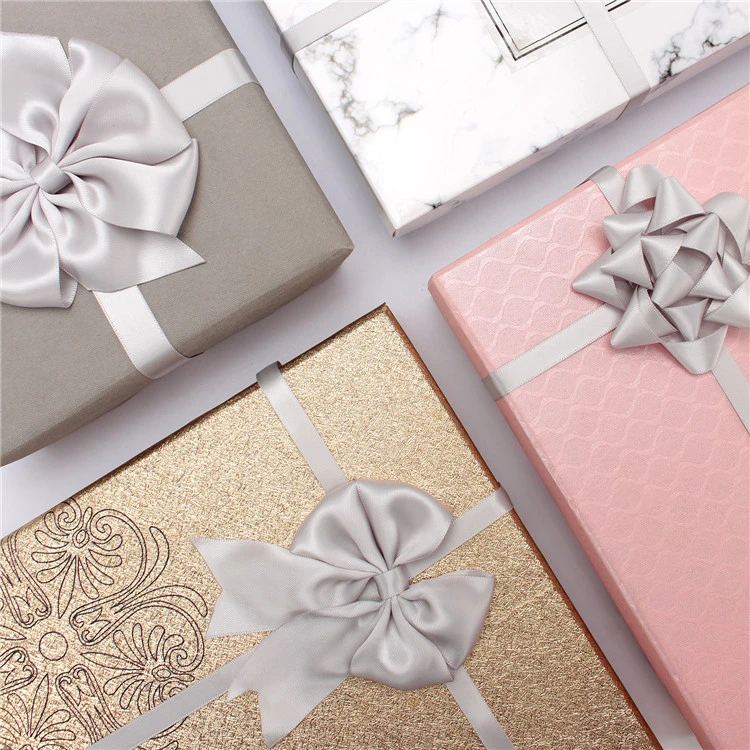 Wholesale Polyester Ribbon Gift Box Birthday Gift Tanabata Gift Box Packaging Bow Cake Baking Packaging Belt