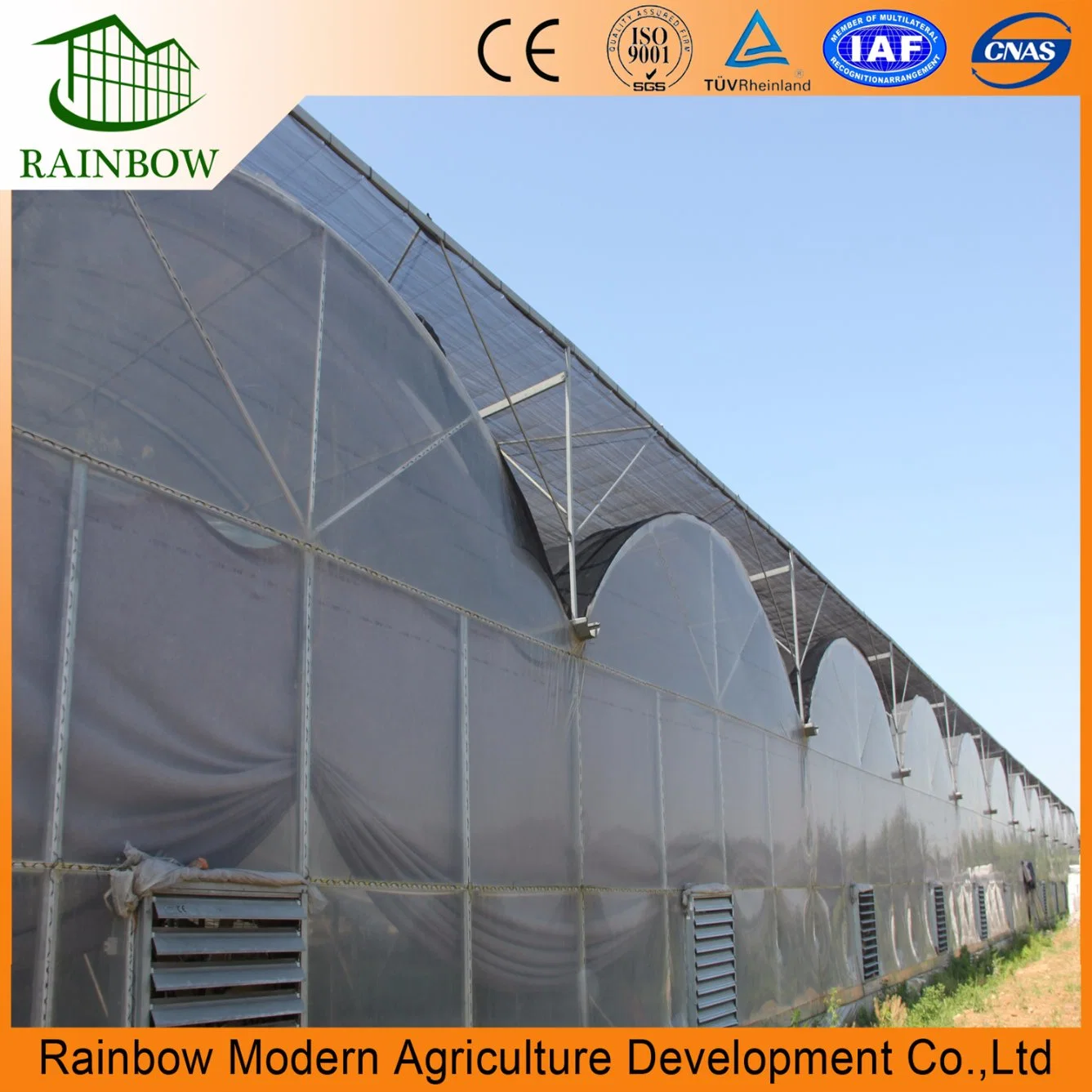 Agriculture Plastic Greenhouse with Cooling System