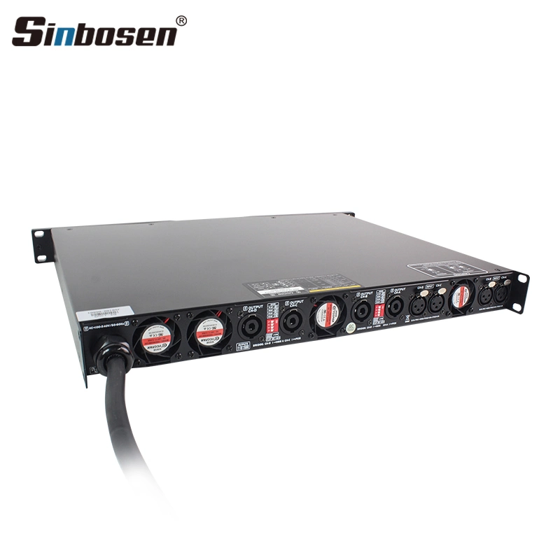 D4-1300 Class D 2 Ohms Stable 4 Channel 1300W Power Amplifier Professional