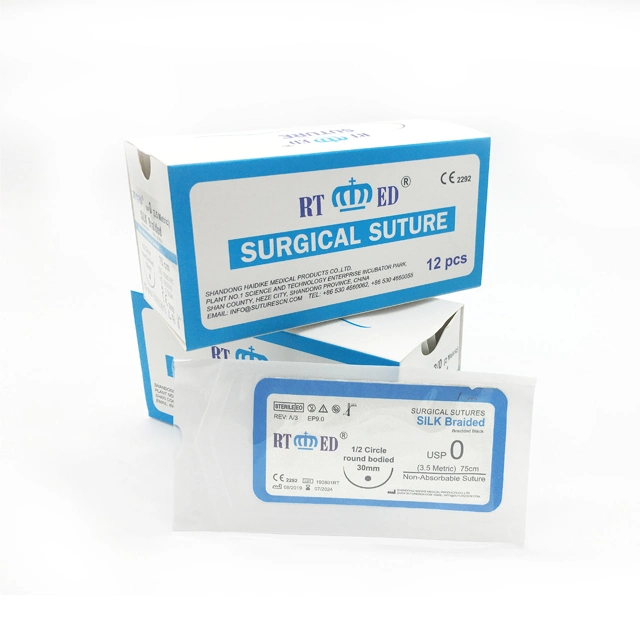 Non-Absorbable Silk Surgical Sutures with Needle