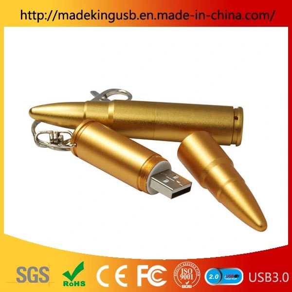 Customizable Capacity Metal Bullet Pen Drive/ Mini Personality USB Flash Drive