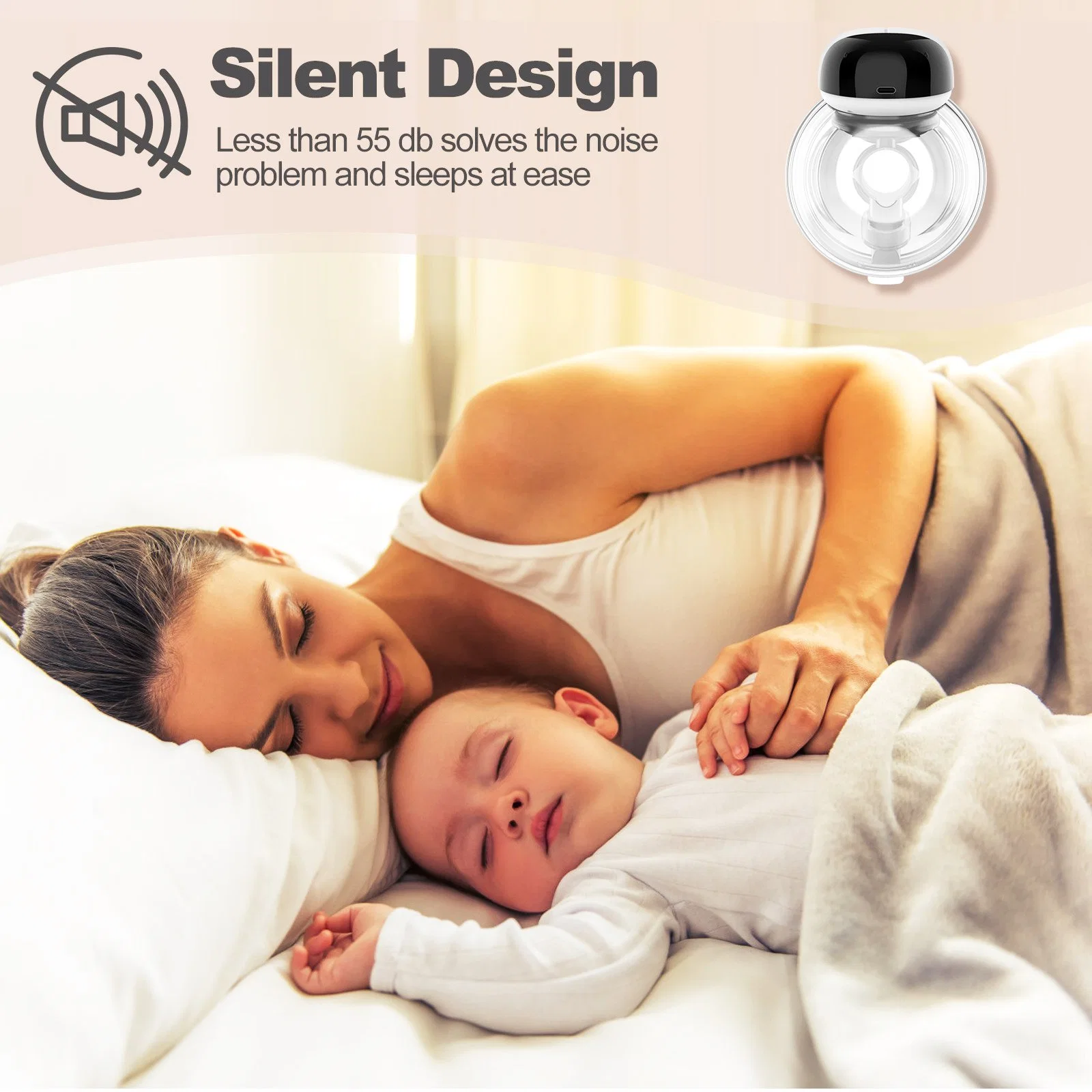 CE Approved Electric Wearable Breast Pump Hands-Free Breast Feeding Pump