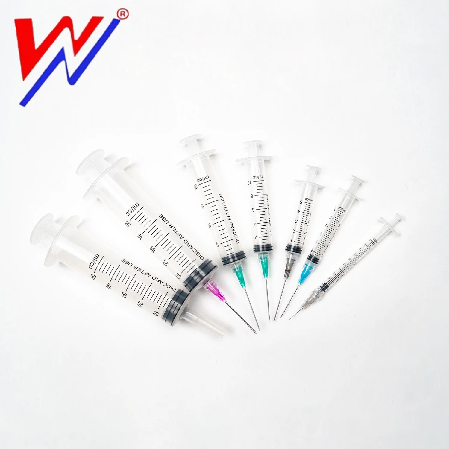 Medical Disposable Three Parts Syringe Luer Slip Without or with Hypodermic Needle with CE, ISO, FDA All Sizes