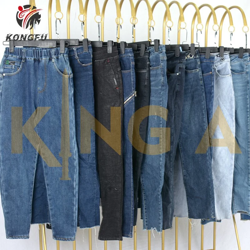 Großhandel/Lieferant Günstige Second Hand Winter Denim Jeans Hosen Stock Lot Extrem Preisniedriger Bekleidungsbestand