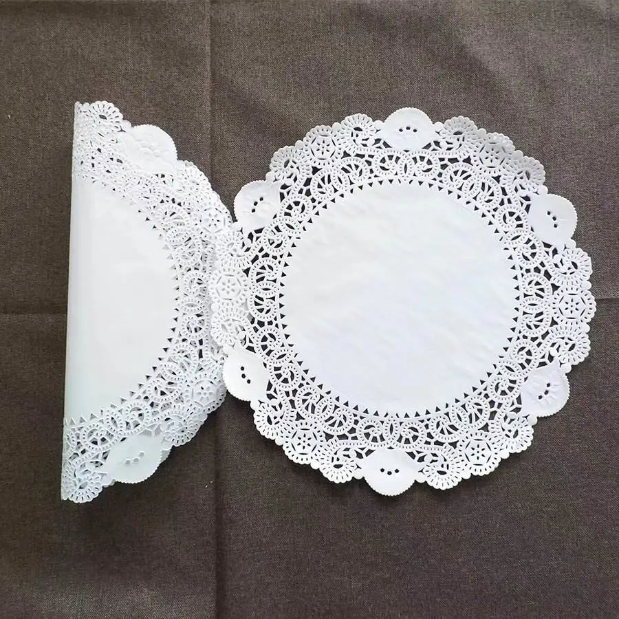 Oblong White Orange Oval Paper Lace Large Round Pastel Colored Paper Doilies