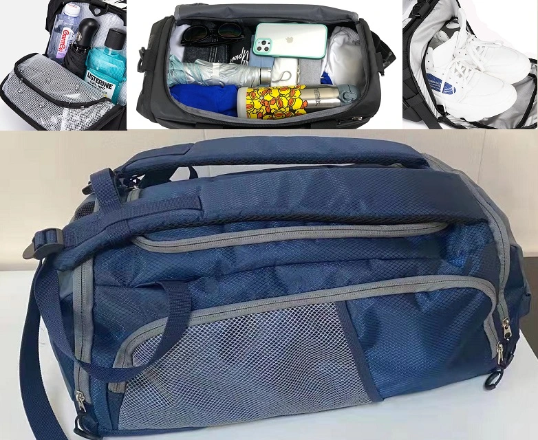 Duffel Mochila Seca y deportes Duffel mochila con compartimento de zapatos y salen húmedo bolsillo para hombres, mujeres