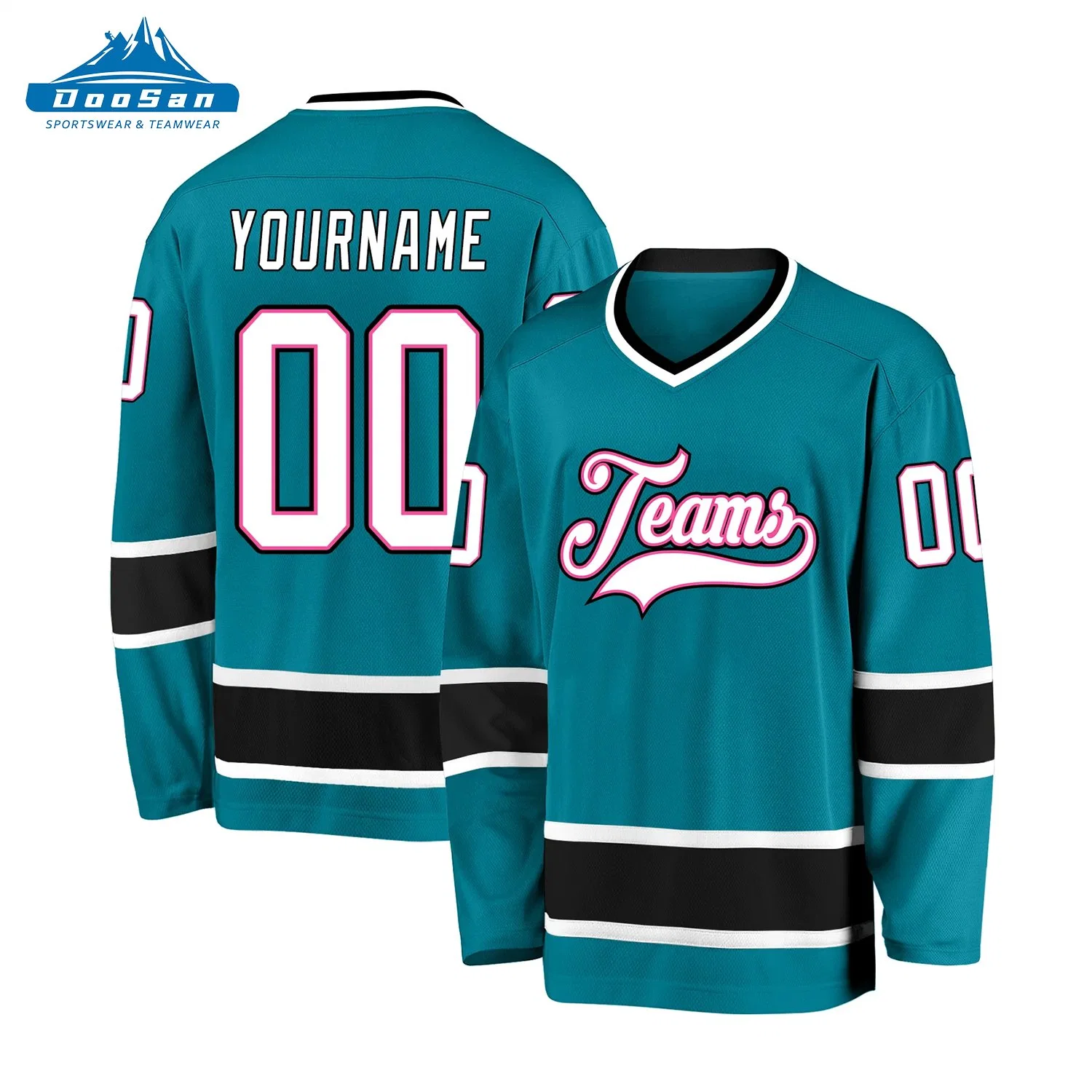 Custom OEM Stitched Vintage Twill bestickt Jugend doppelseitige Herren Team Inline Reversible Custom Sublimiertes Eishockey Trikot