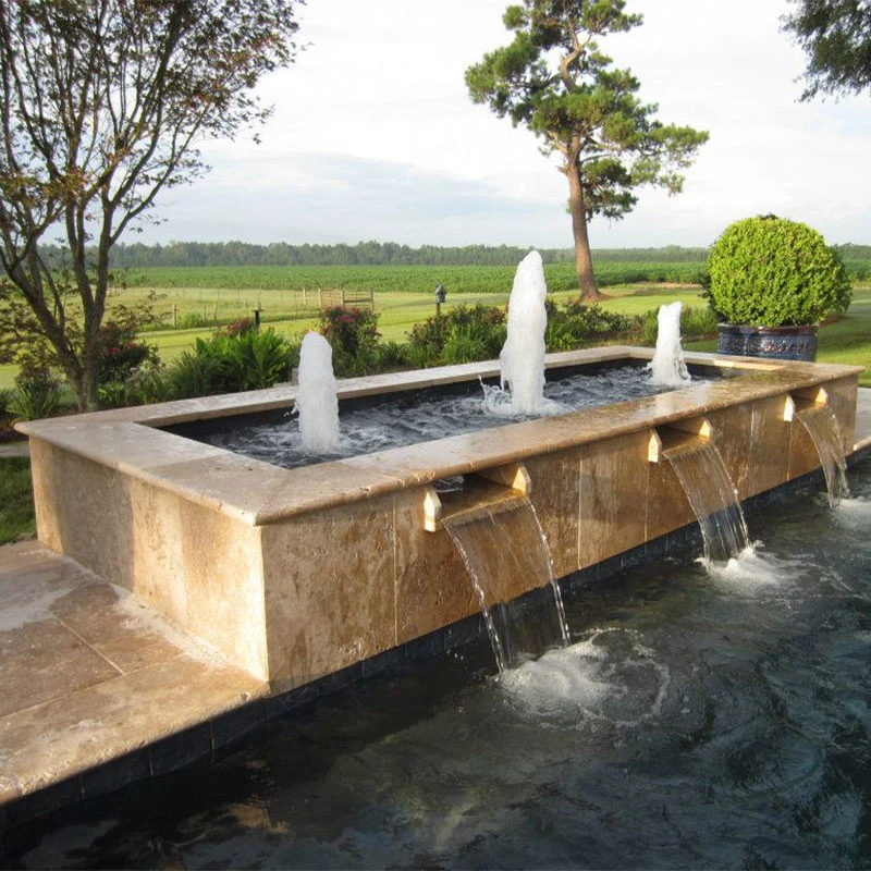 Travertine French Pattern Paving Stone with Bullnose/Edge Swimming/Pool Coping Tiles