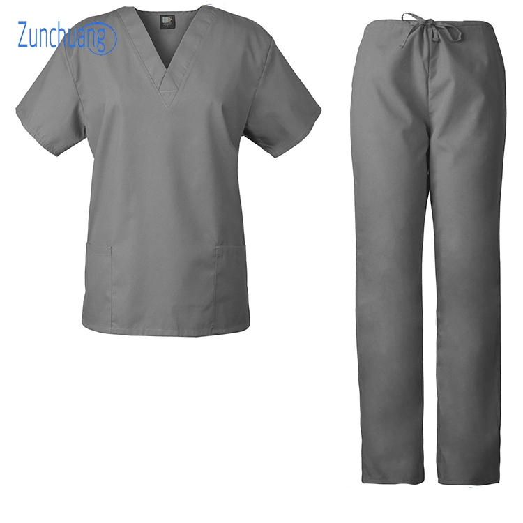 Wholesale/Supplier OEM Professional V Neck Cotton Polyester Scrub Uniform Sets