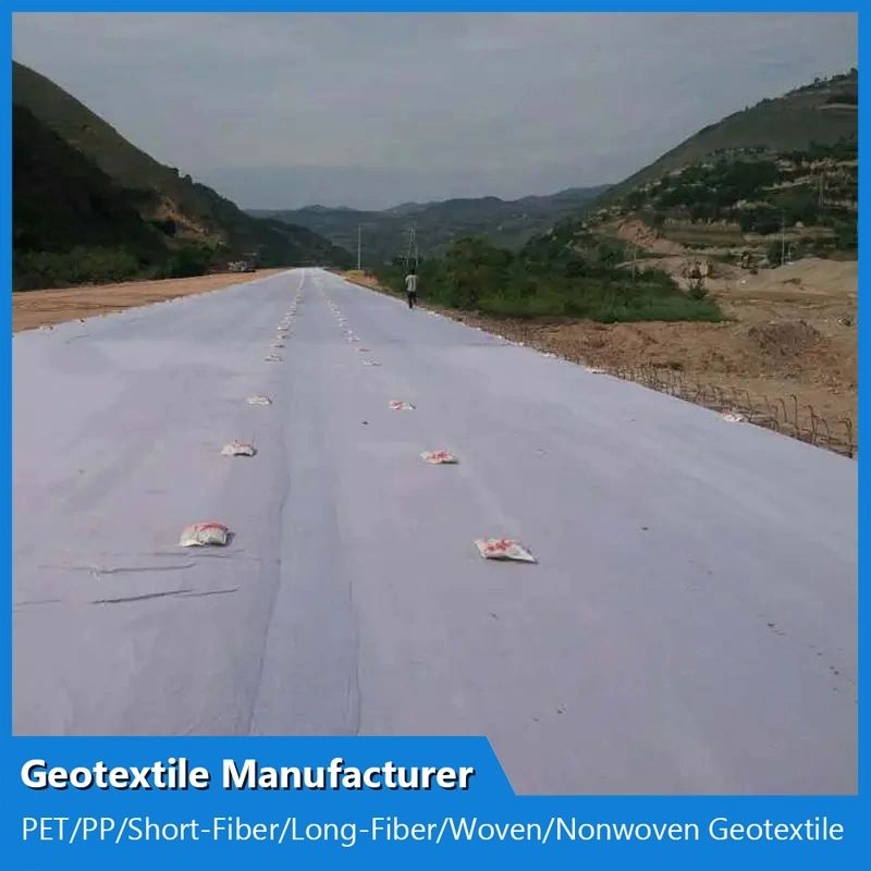 Geofabric Needle Punched Pet Polyester Short Fiber Geotextile Non Woven Geotextile Land Fill Project