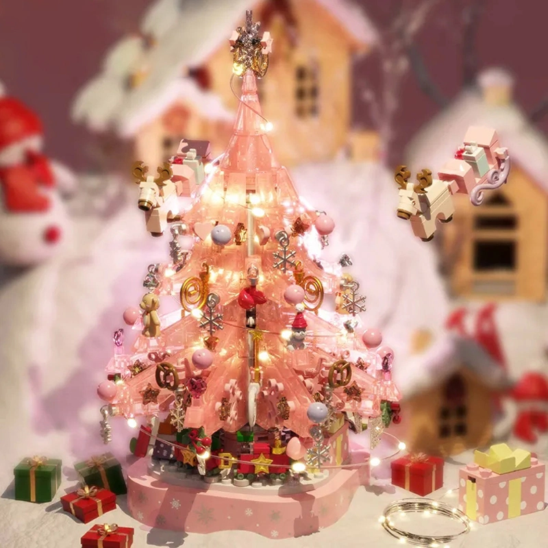 675 PCS belos filhos brinquedos meninas de forma criativa de cartas coleccionáveis cultura hands-on colorida sala de decoração tijolos de árvore de Natal para crianças