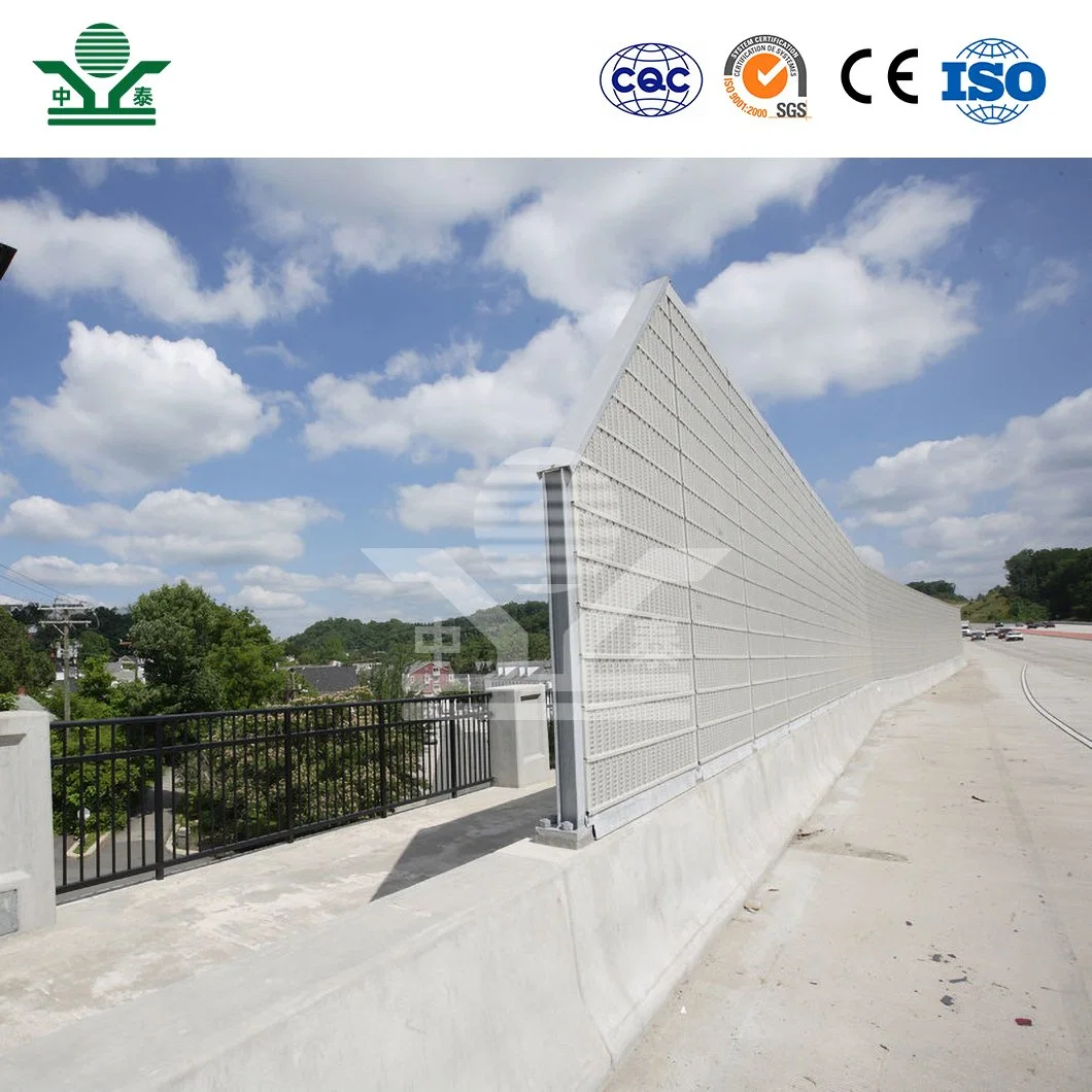 Zhongtai Sound Barrier and Sound Absorption Sheet Original Factory Noise Dampening Fence Aluminum Plate Material Bridge Sound Barrier