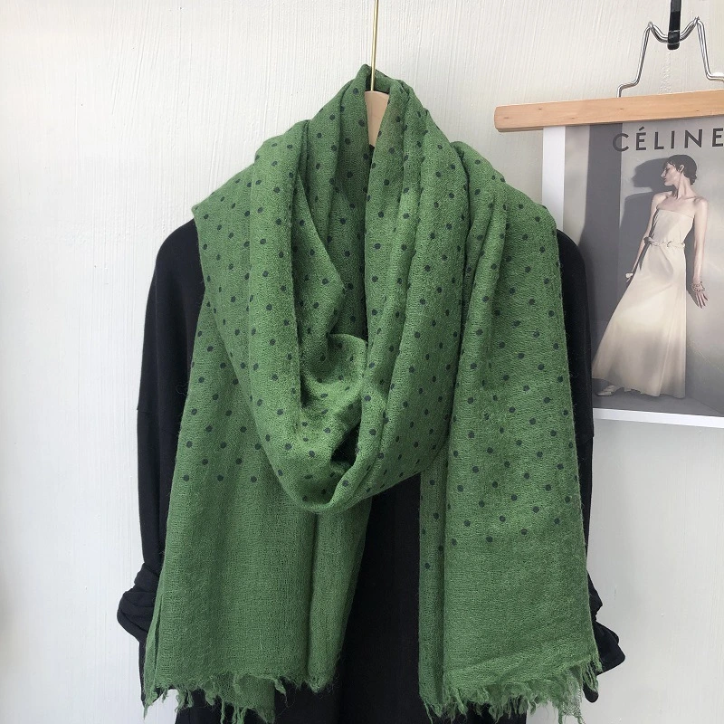 Scarf Polka DOT Wool Print Scarf