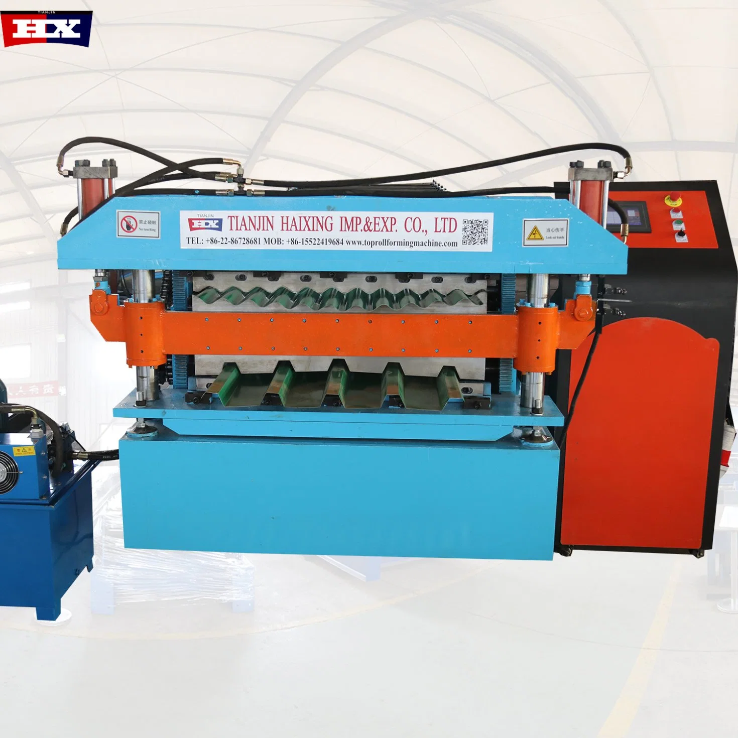 Trapezoidal Corrugated Double Layer Metal Making Ibr Roof Sheeting Roll Forming Machine