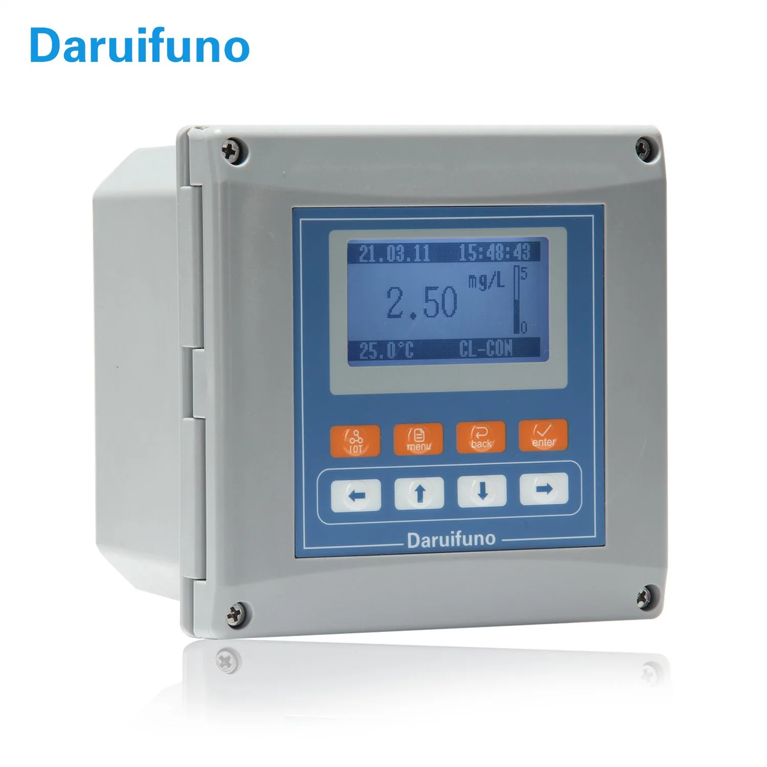 Dispositivo de compensación de temperatura pH Medidor de cloro residual libre transmisor con sonda