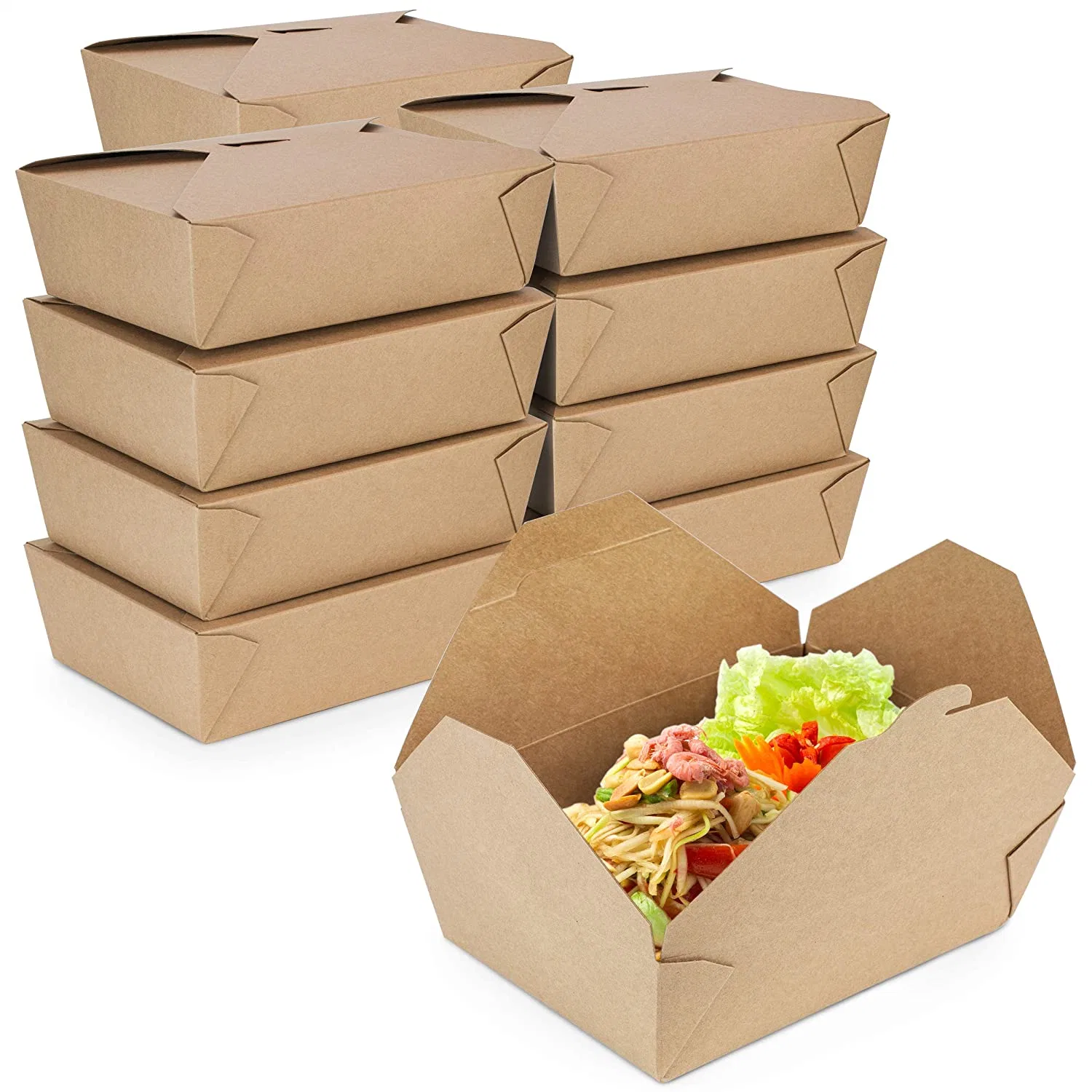 Lieferung Lunchpaket Take Away Picnic Paper Portabl Food Box