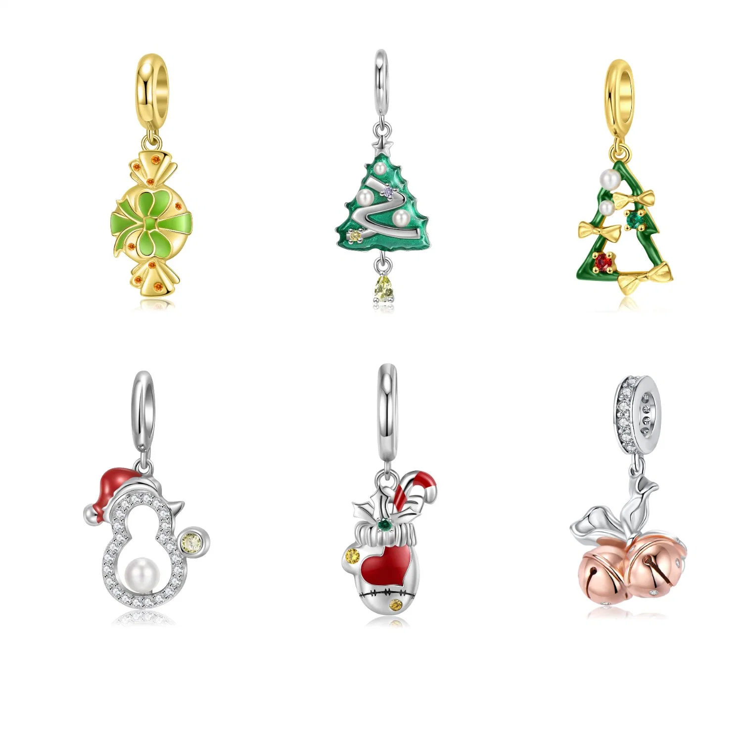 Joyería de diseñador de moda de joyería de plata 925 Colgantes colgantes CZ Crystal Beads Pulsera Necklace DIY Accesorios Regalo de Navidad para niñas