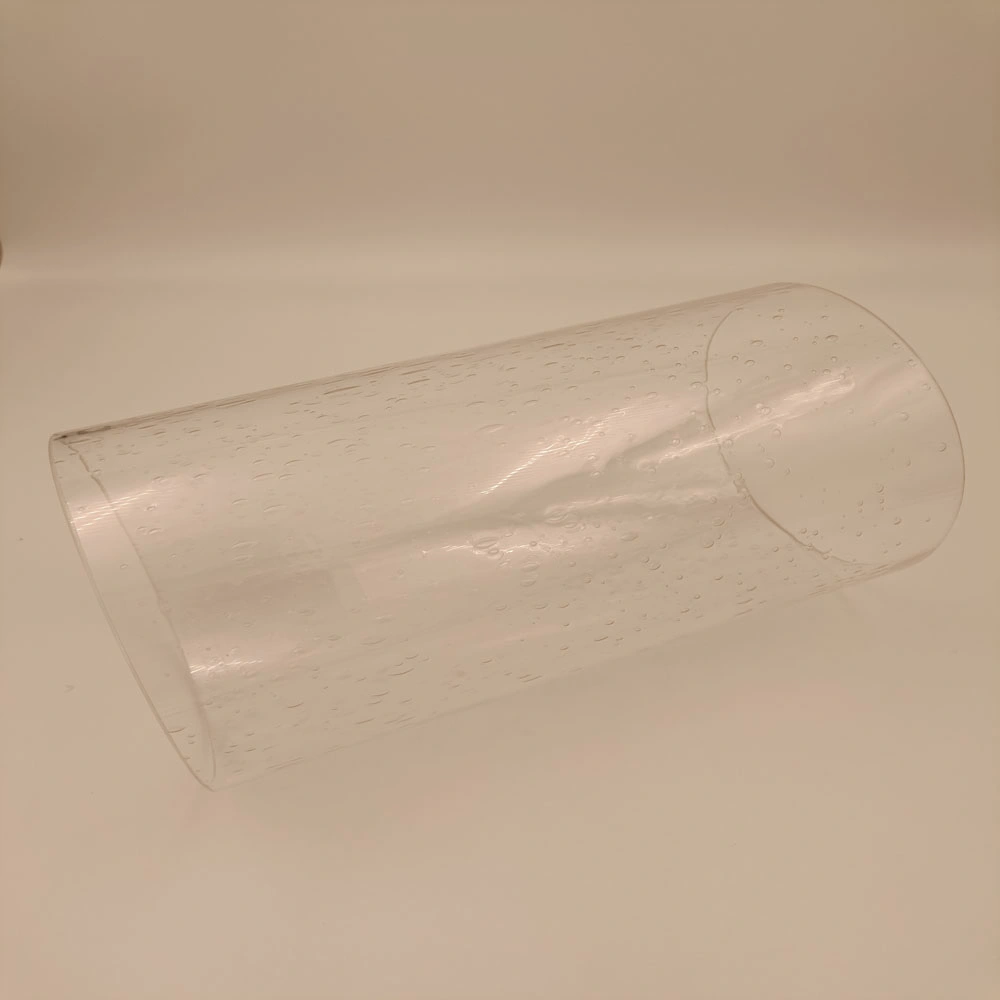 Custom Size Borosilicate 3.3 Cylinders Lamp Shade Glass Tube with Air Bubbles