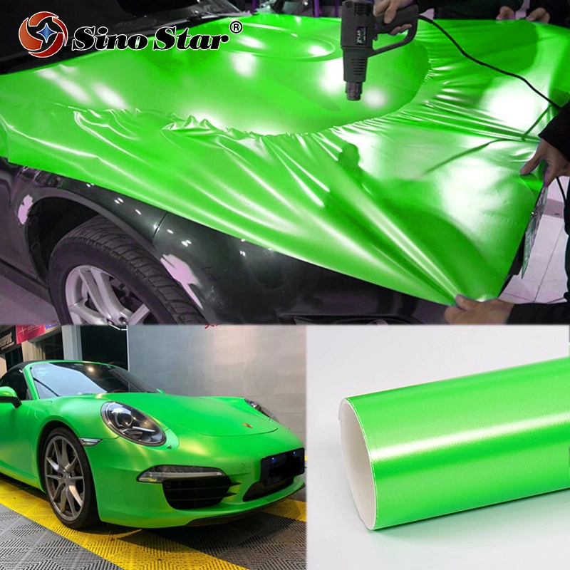 Sino Star S5m04 Premium Red Satin Chrome Vinyl Wrap with Air Bubble Free for Car Wrap Foil Covering / Coating New Car Wrap 1.52X18m