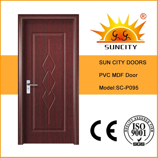 PVC Surface Apartment Wooden Doors Design