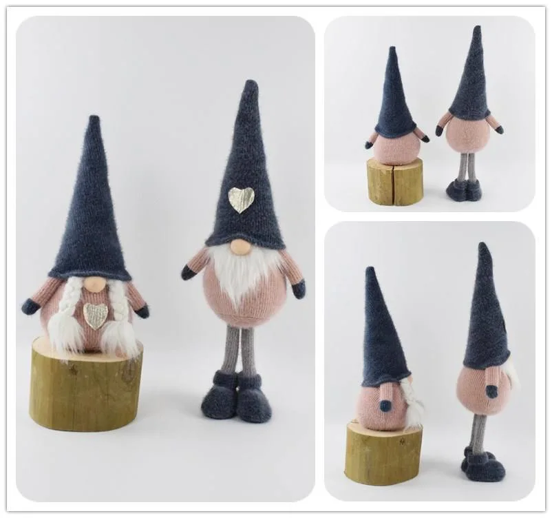 Ornamentos de Natal decorações de mesa plush Nordic Pink Xmas Gnomes