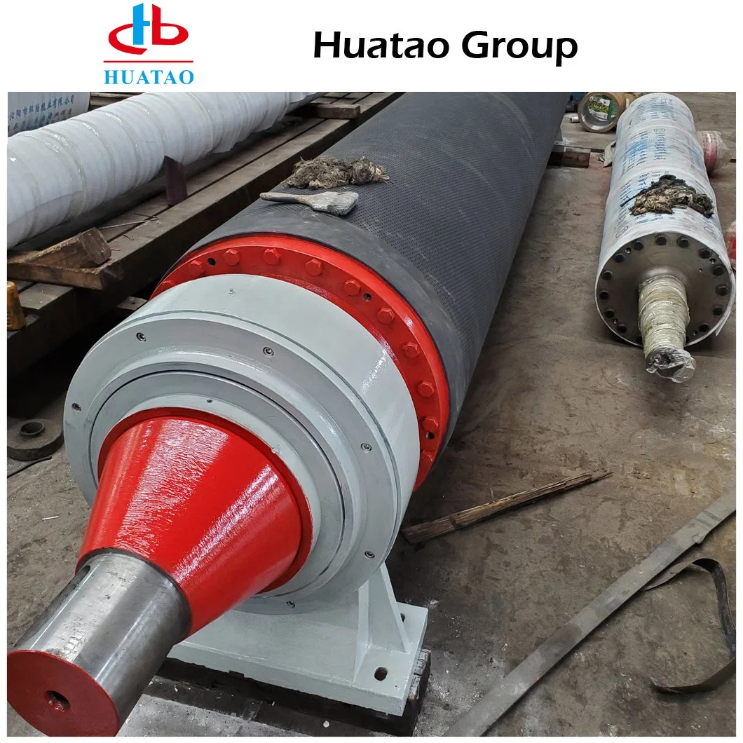 Cast Iron Blind Hole Press Roll, Rubber Coated Drilled Press Roller