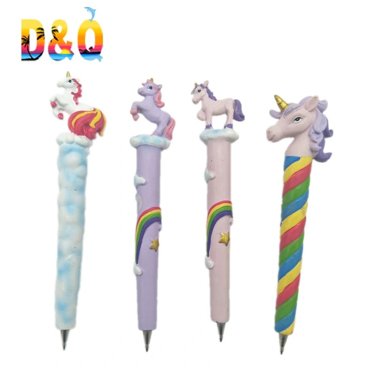 Custom Cute Resin Craft Unicorn Pen for Children Подарки