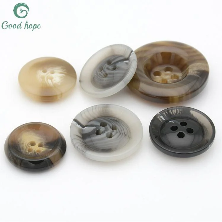 2022 High quality/High cost performance  of The Polyester Resin Button 4 Holes Down Shirt/Wind Coat Brown White Black Color Button