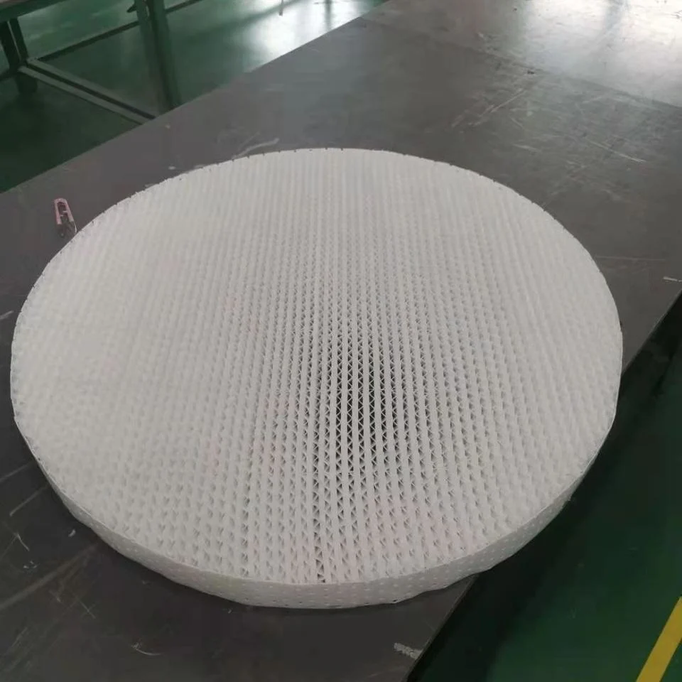 High quality/High cost performance  450y Plastic Corrugated Plate Structured Packing for Distillation Chemical Tower
