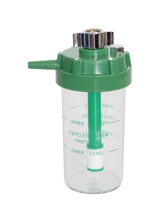 Venta en caliente de botellas de Humidifier de oxígeno médico para conexión de gases Humidifier Con caudalímetros y reguladores de oxígeno