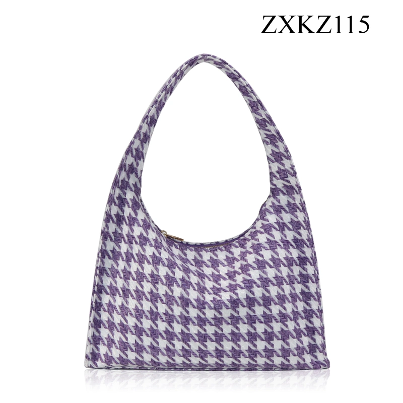 Women Fashion Fabric Woven Hobo Bag Color Contrast Women Handbag Ladies Shoulder Bag