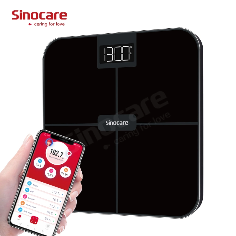 Sinocare Bathroom Scale Body Weighting Household Scale Digital Body Scale Battery Power