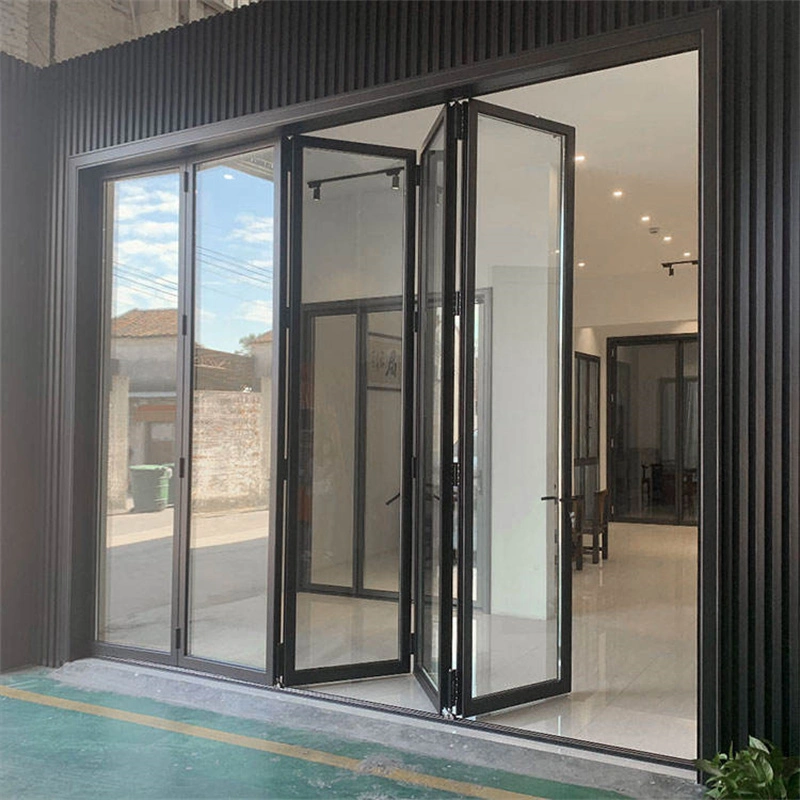 Aluminum Glass Sliding Bi Folding Windows Horizontal Door