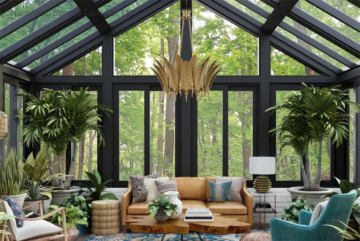 Thermal Break Aluminum Profile Botanical Garden Green House Sunroom Conservatory Glasshouse