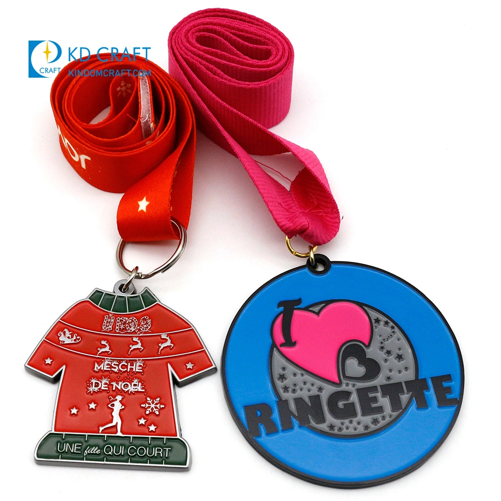 Manufacturer Metal 3D Enamel Military Award Medallion Gold Karate Soccer Football Run Finisher Marathon Running Race Marathon Sport Custom Medal with Ribbon