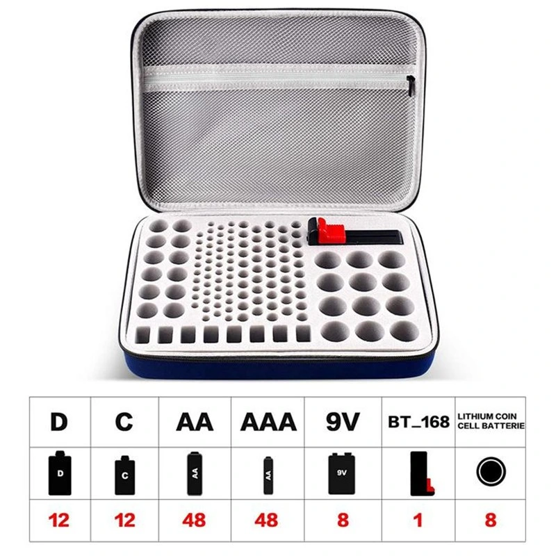 Manufacturers Wholesale/Supplier EVA Battery Pack Set Portable Storage Digital Dry Battery Storage Includes Electrical Measuring Instruments