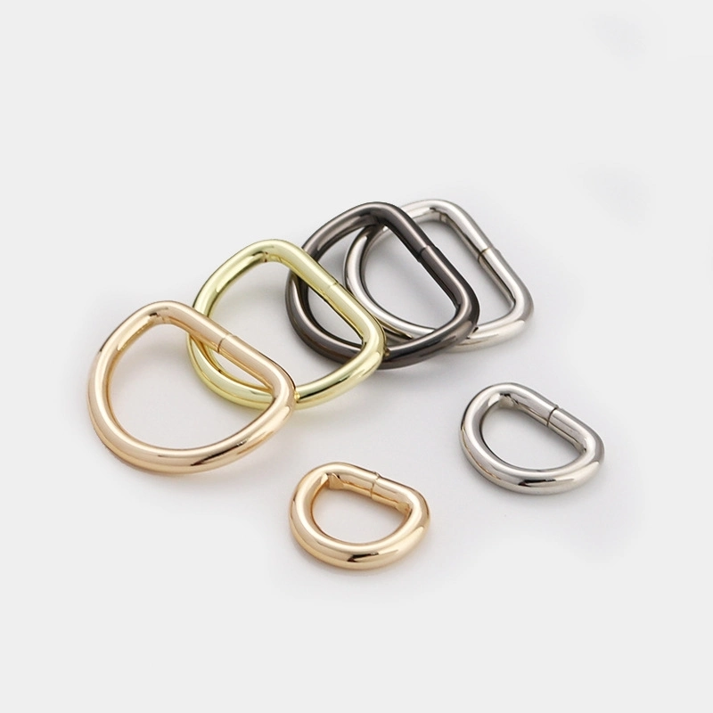 Manufacturer Custom Alloy Buckles Clasp D Rings Handbag Accessories Bag Straps Metal Buckle D Ring