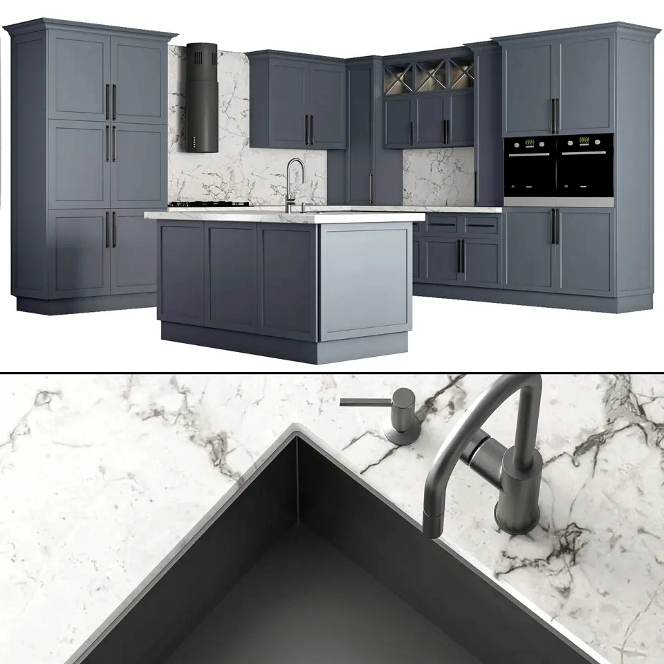 Xy 2023 Smart Home and Kitchen Customized Modern Storage Furniture Shaker Kitchen Cabinet