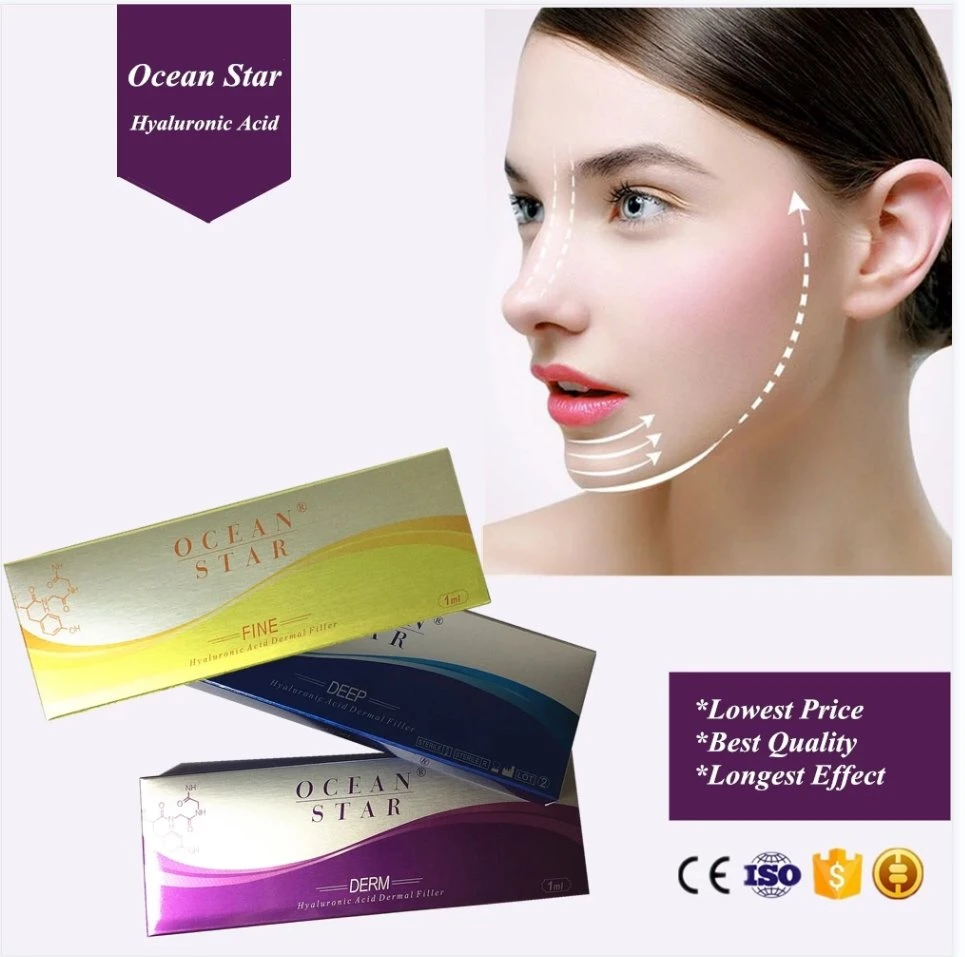 Chinese Supplier Factory Offer Ocean Star Buy Bouliga Brand Lip Breast Dermal Fillers Ha 10ml 20ml 50ml Injectable Hyaluronic Acid Filler Price